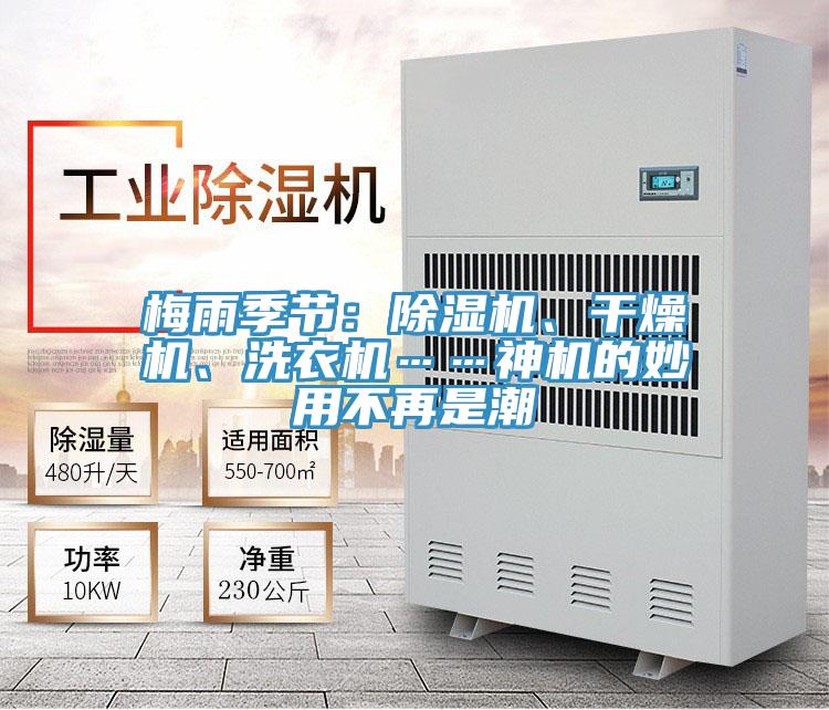 梅雨季節:除濕機、干燥機、洗衣機……神機的妙用不再是潮