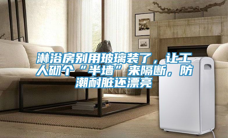 淋浴房別用玻璃裝了，讓工人砌個“半墻”來隔斷，防潮耐臟還漂亮