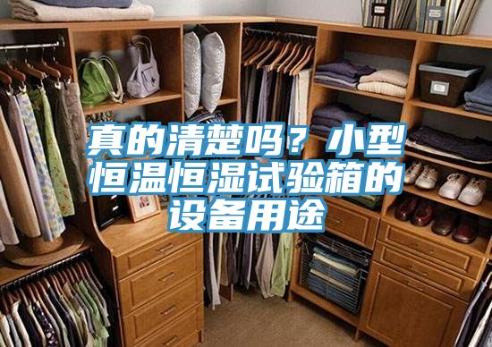 真的清楚嗎?小型恒溫恒濕試驗箱的設備用途