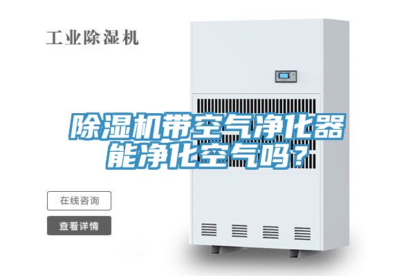 除濕機帶空氣凈化器能凈化空氣嗎？